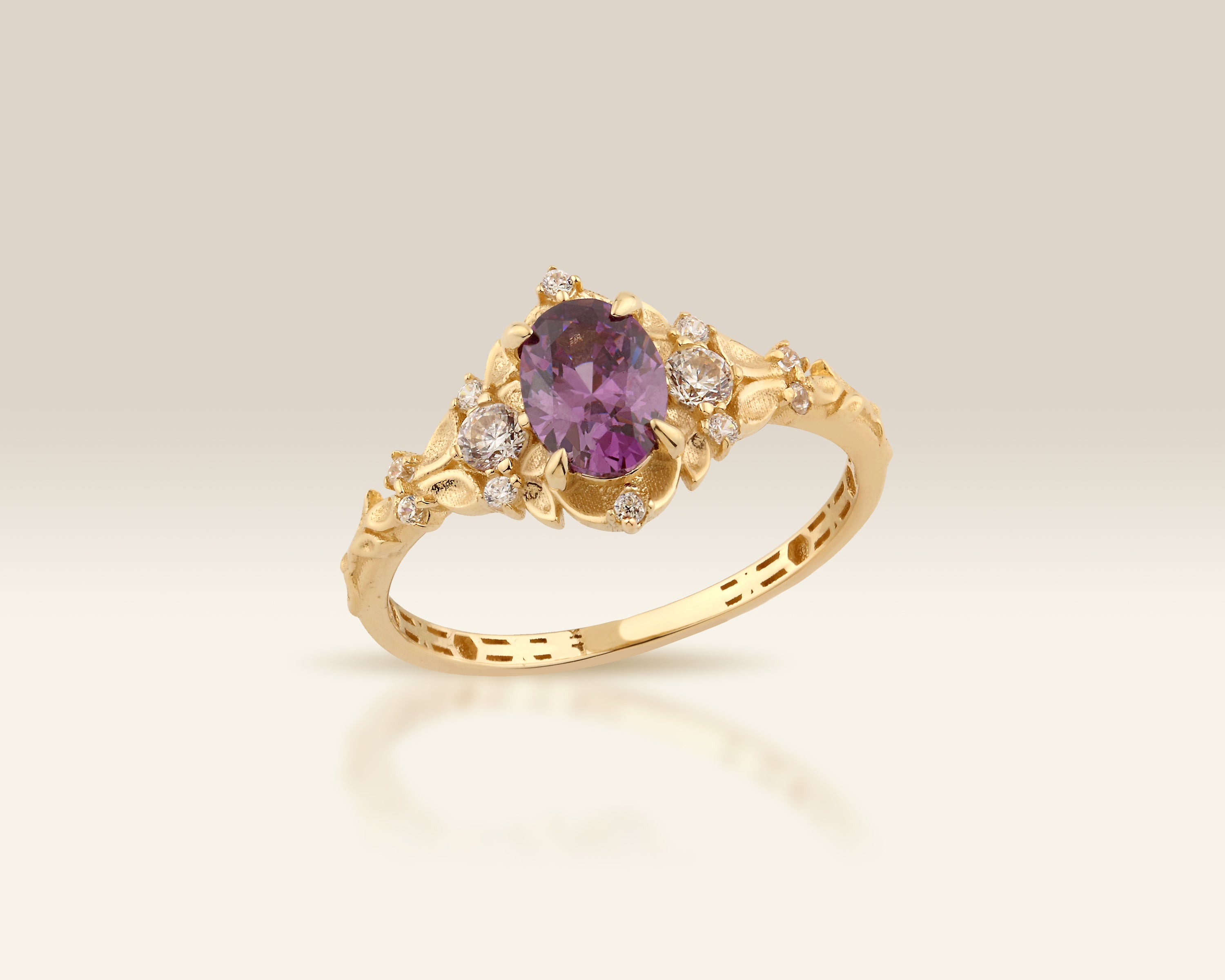 Gold Amethyst Ring