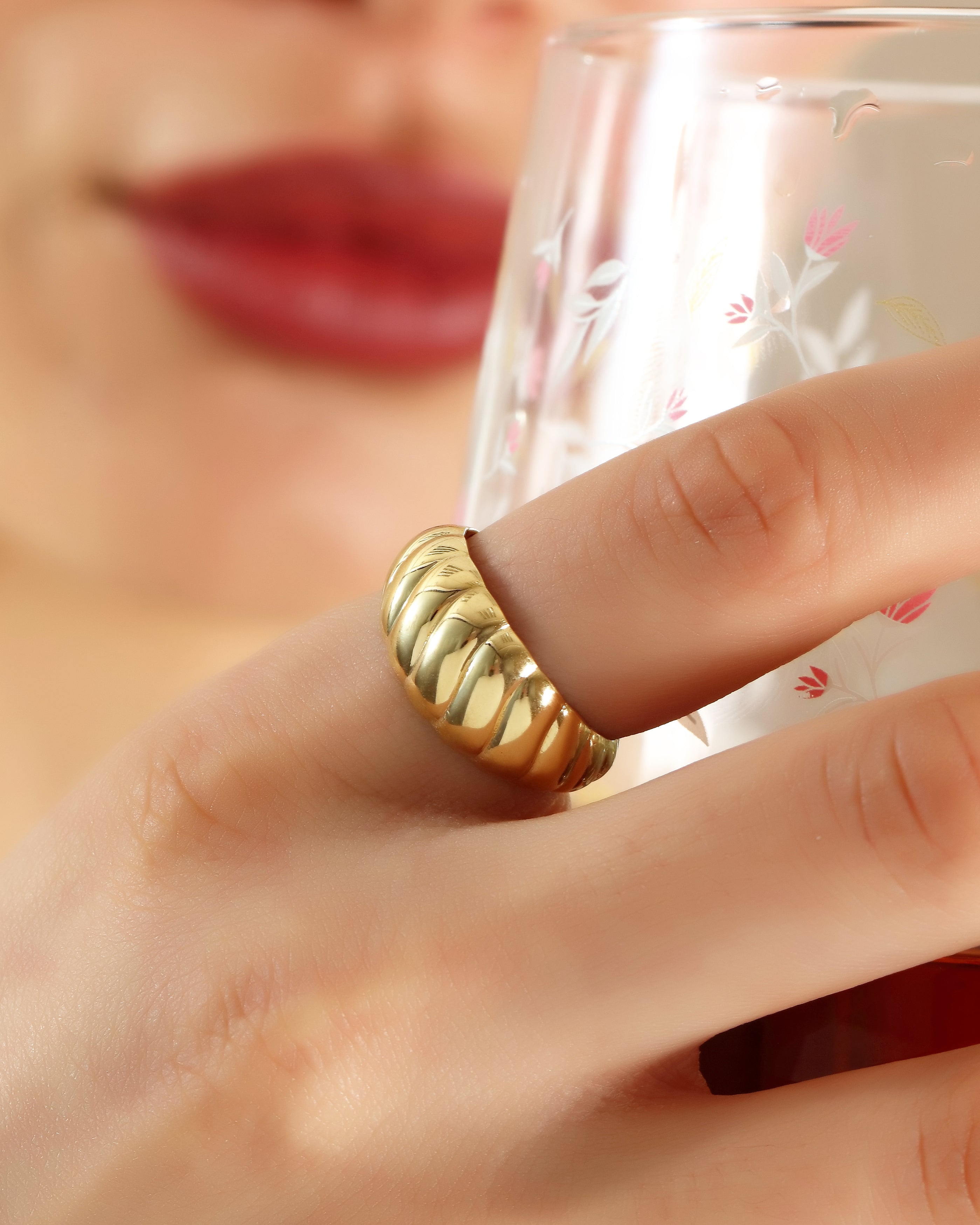 Croissant Dome Ring