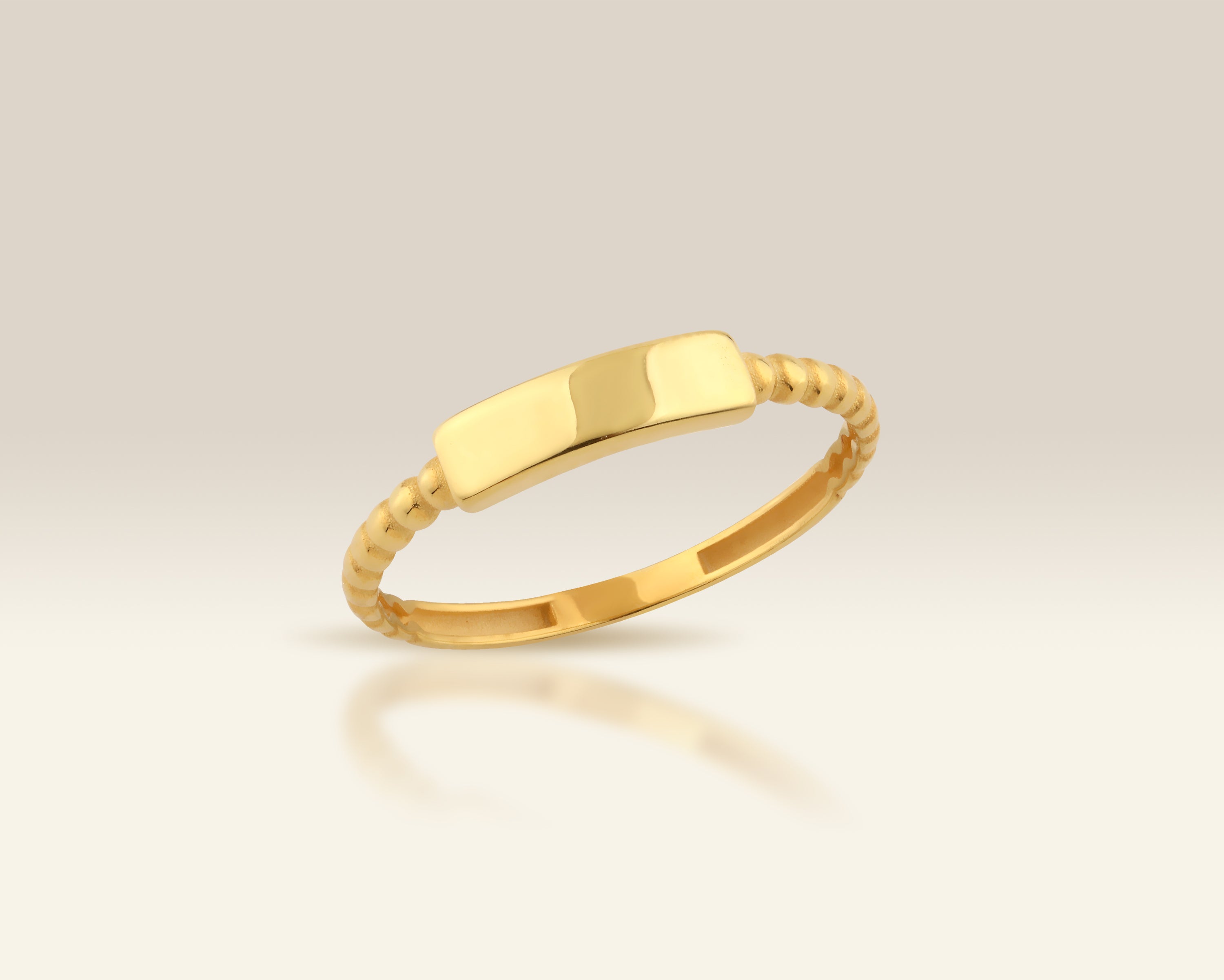 Beaded Wedding Band Ring