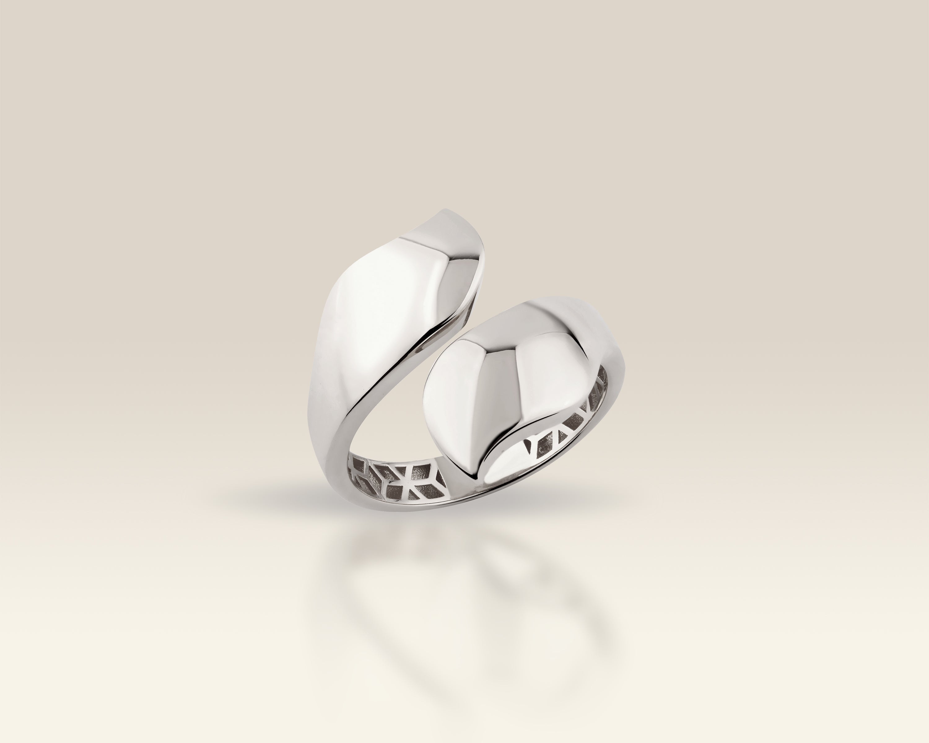 Gold Bypass Open Adjustable Hug Ring