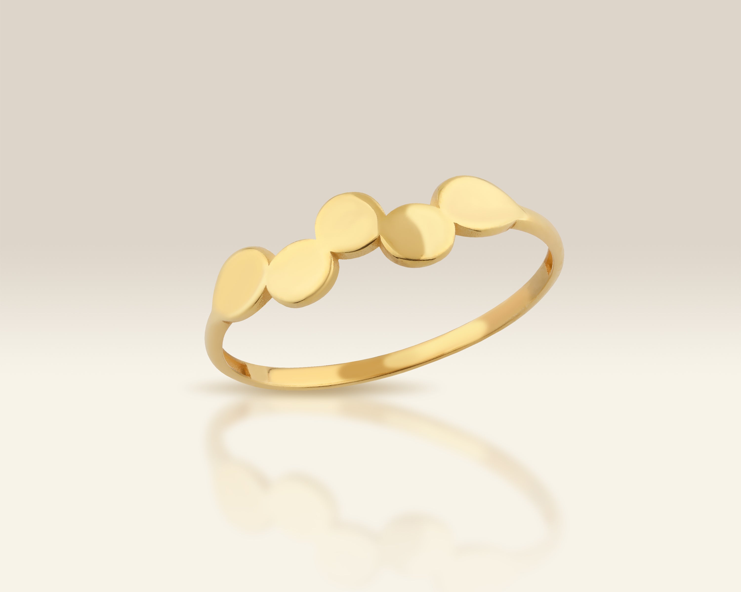 Petal Design Dot Ring