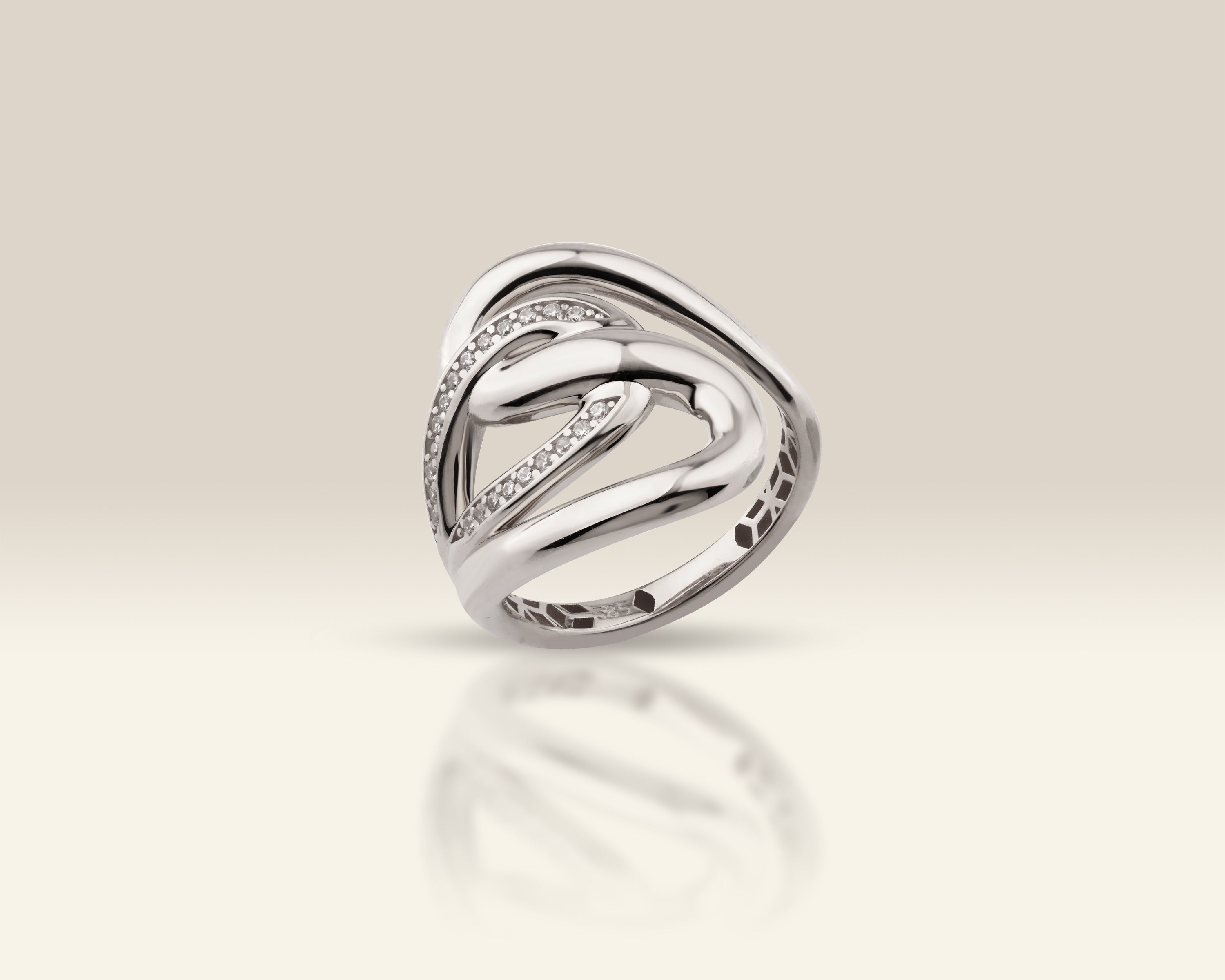 Freeform Swirl Solid Gold Ring