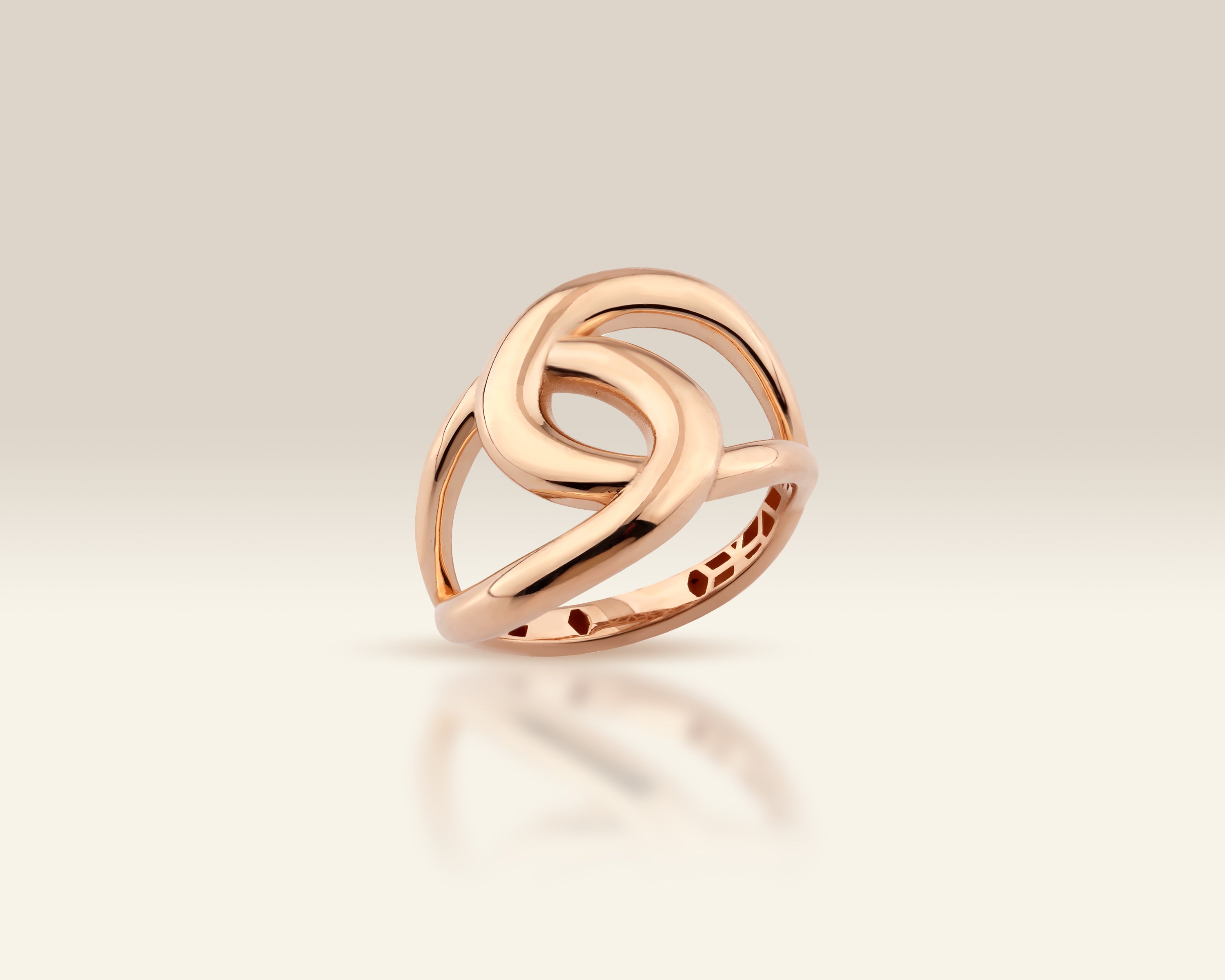 Dainty Gold Loop Bypass Sculptural Ring