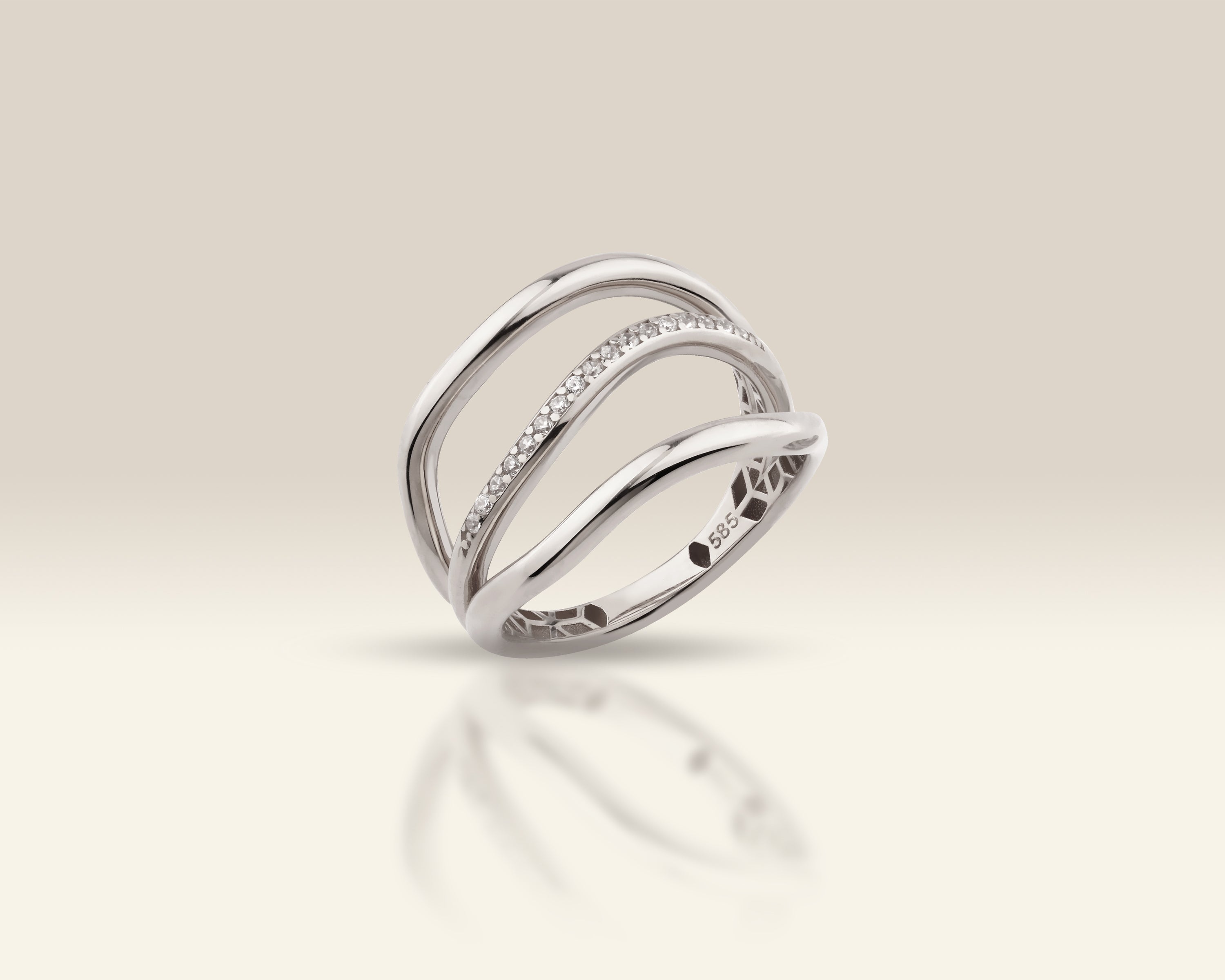 Gold Triple Band Ring