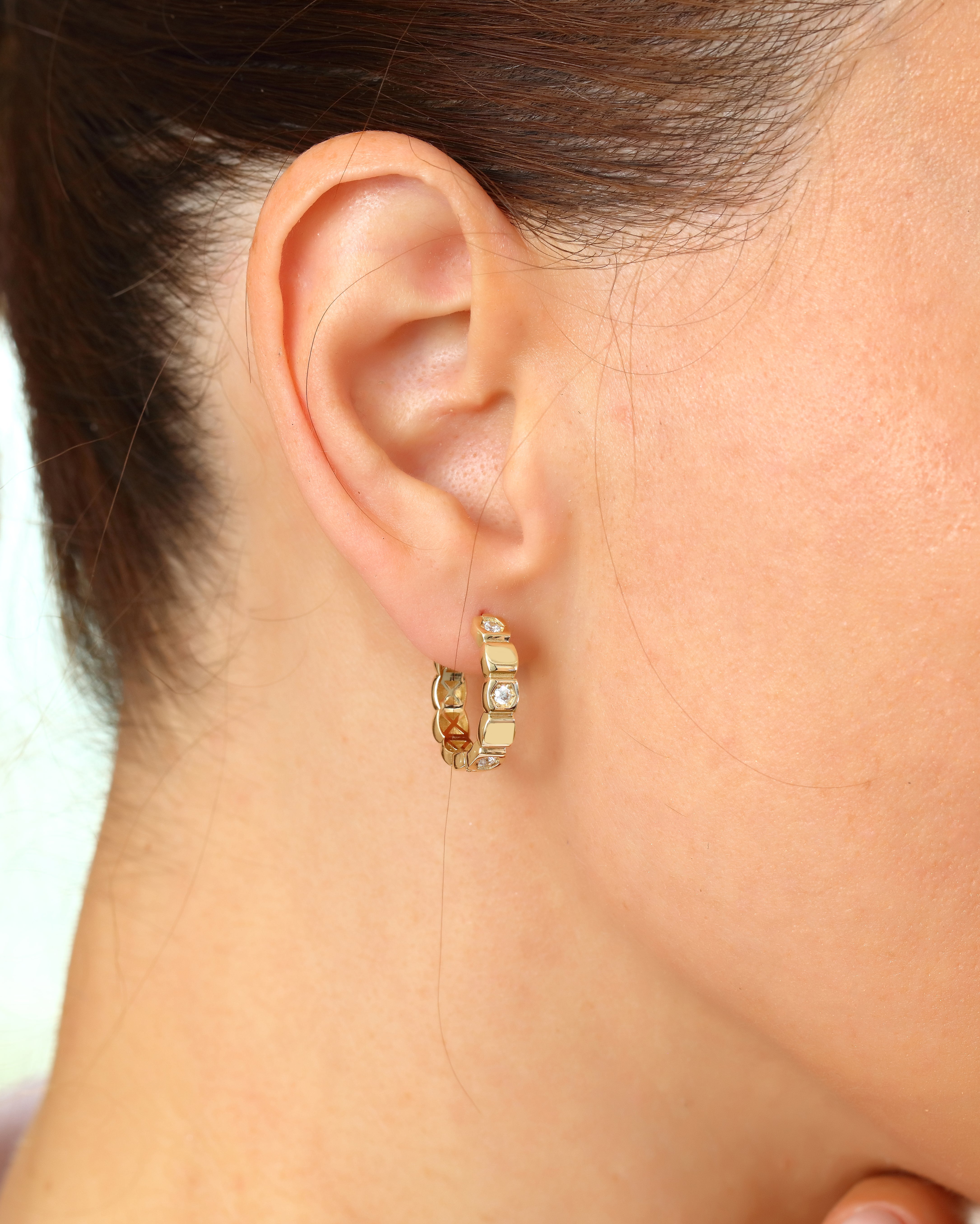 Gemstone Square Shape Earring