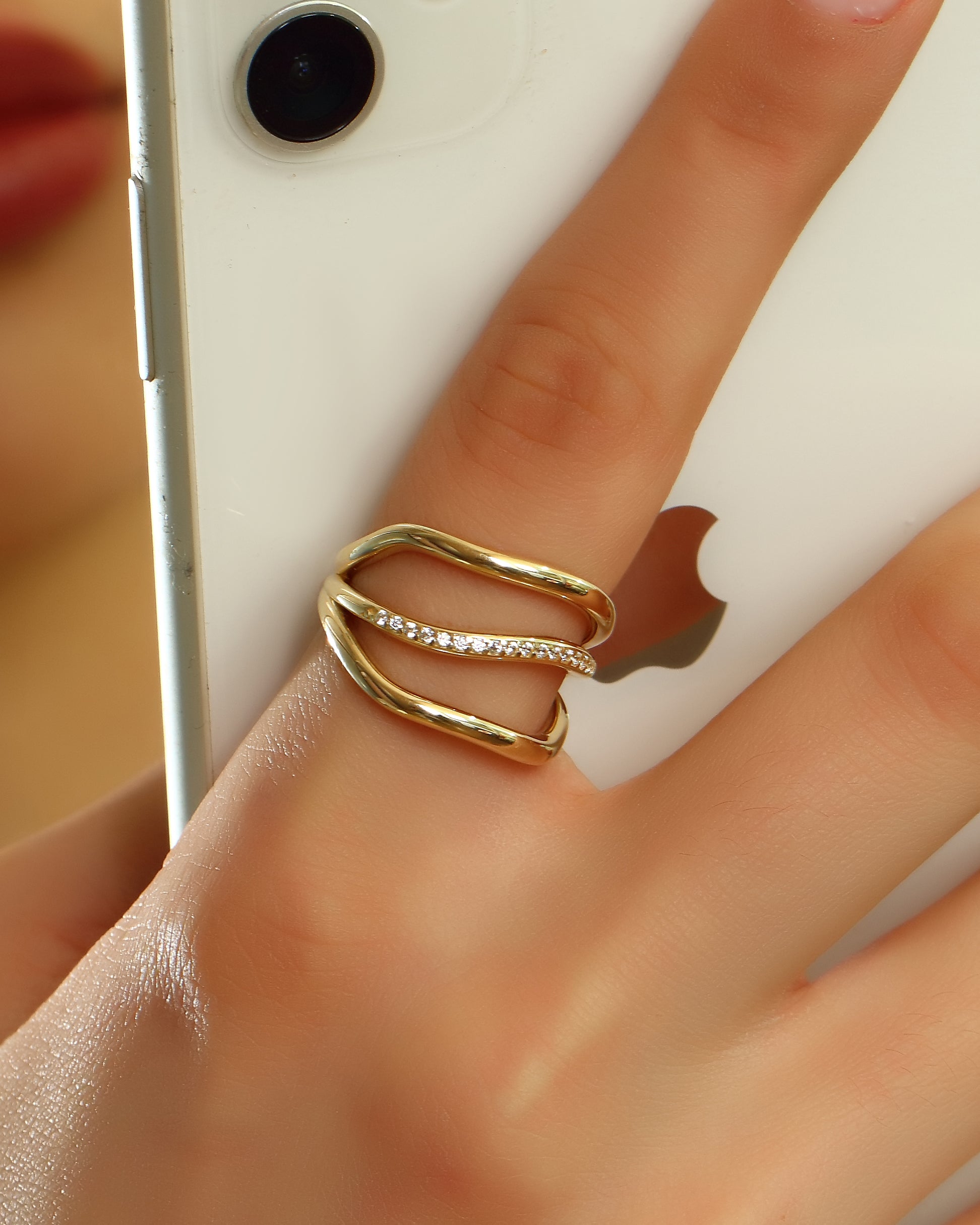 Gold Triple Band Ring