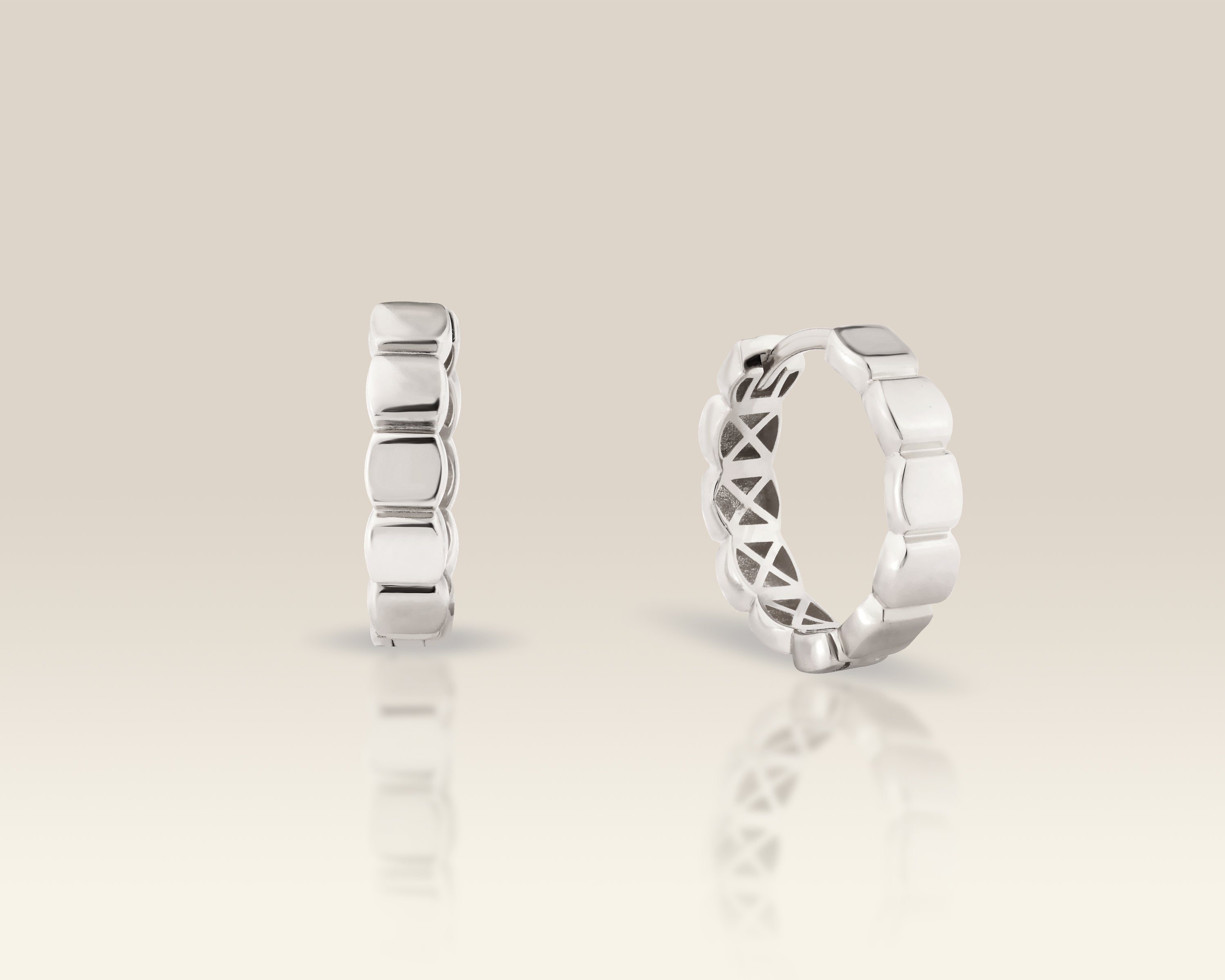 Square Geometric Gold Hoop Earrings