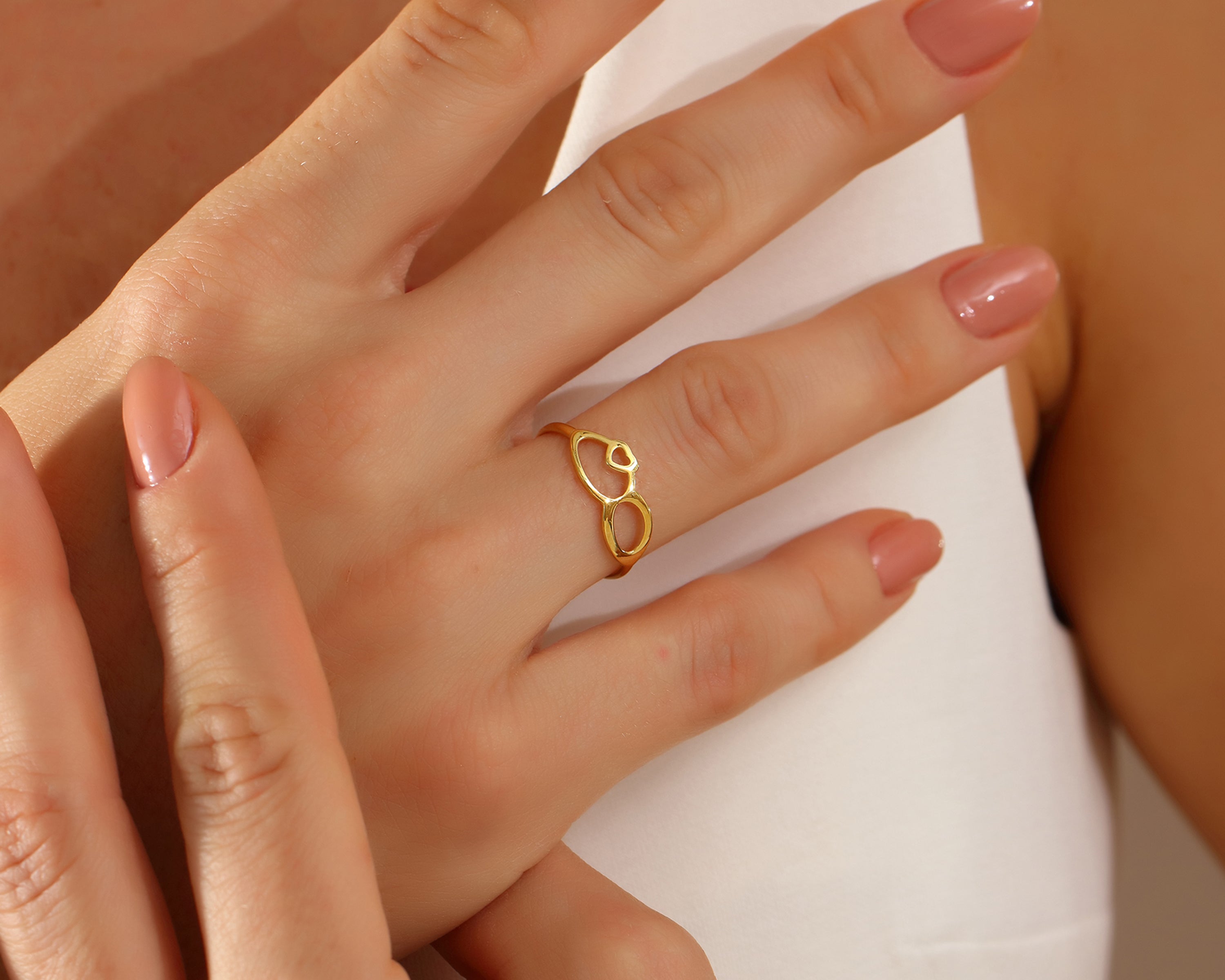 Glasses Heart Ring