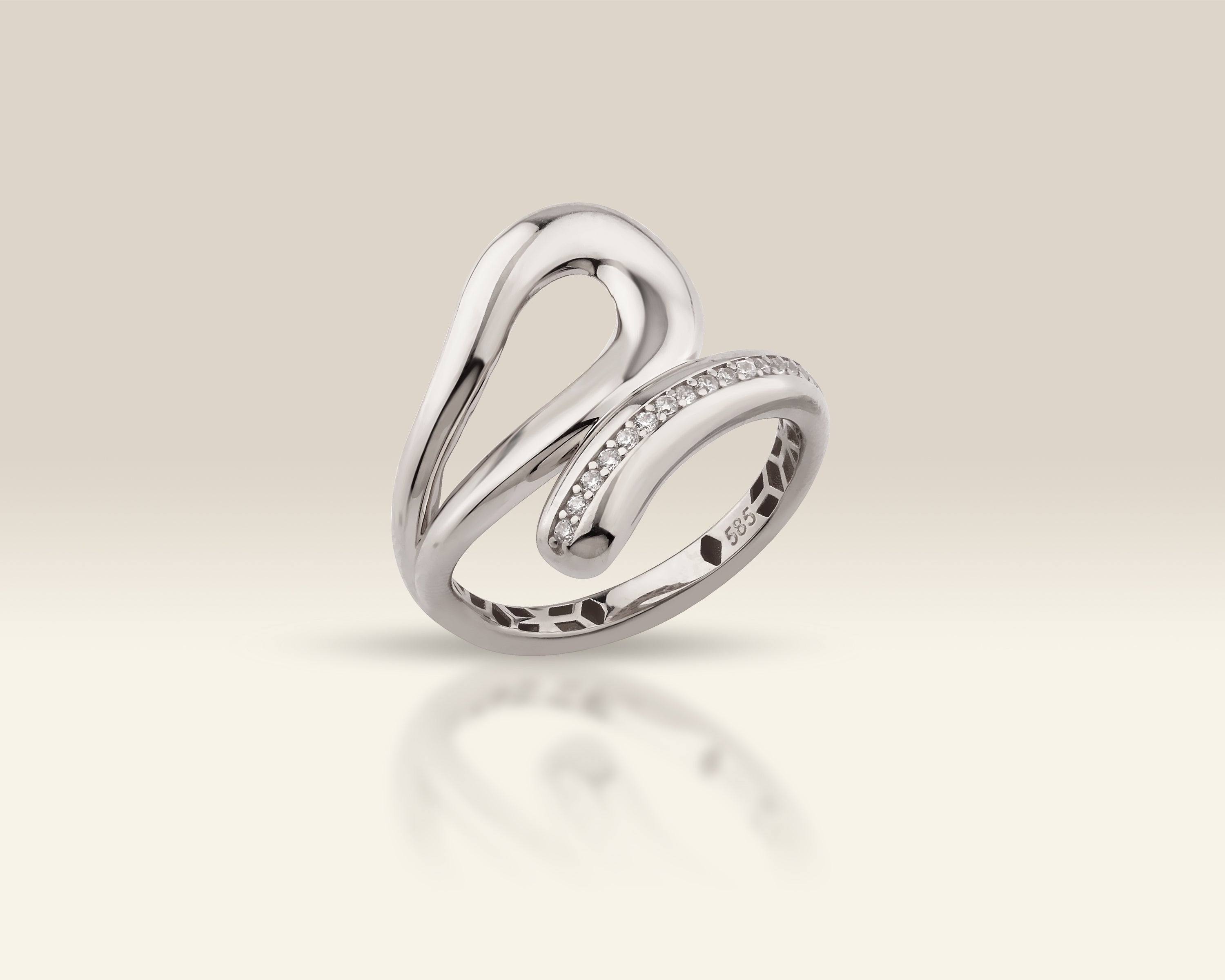 Gold Bypass Ring