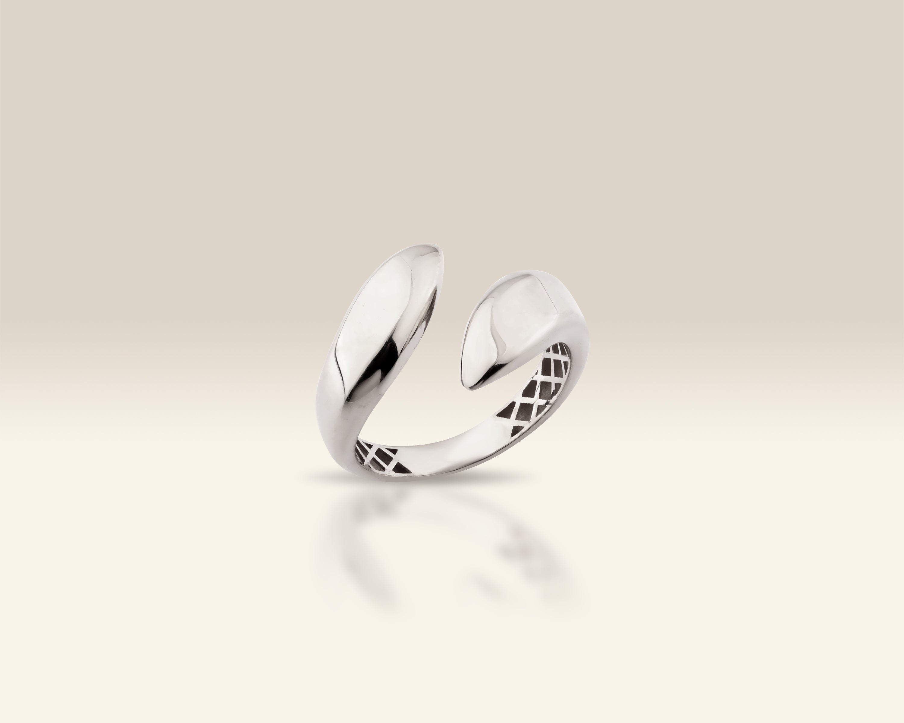 Solid Gold Open Chunky Statement Ring