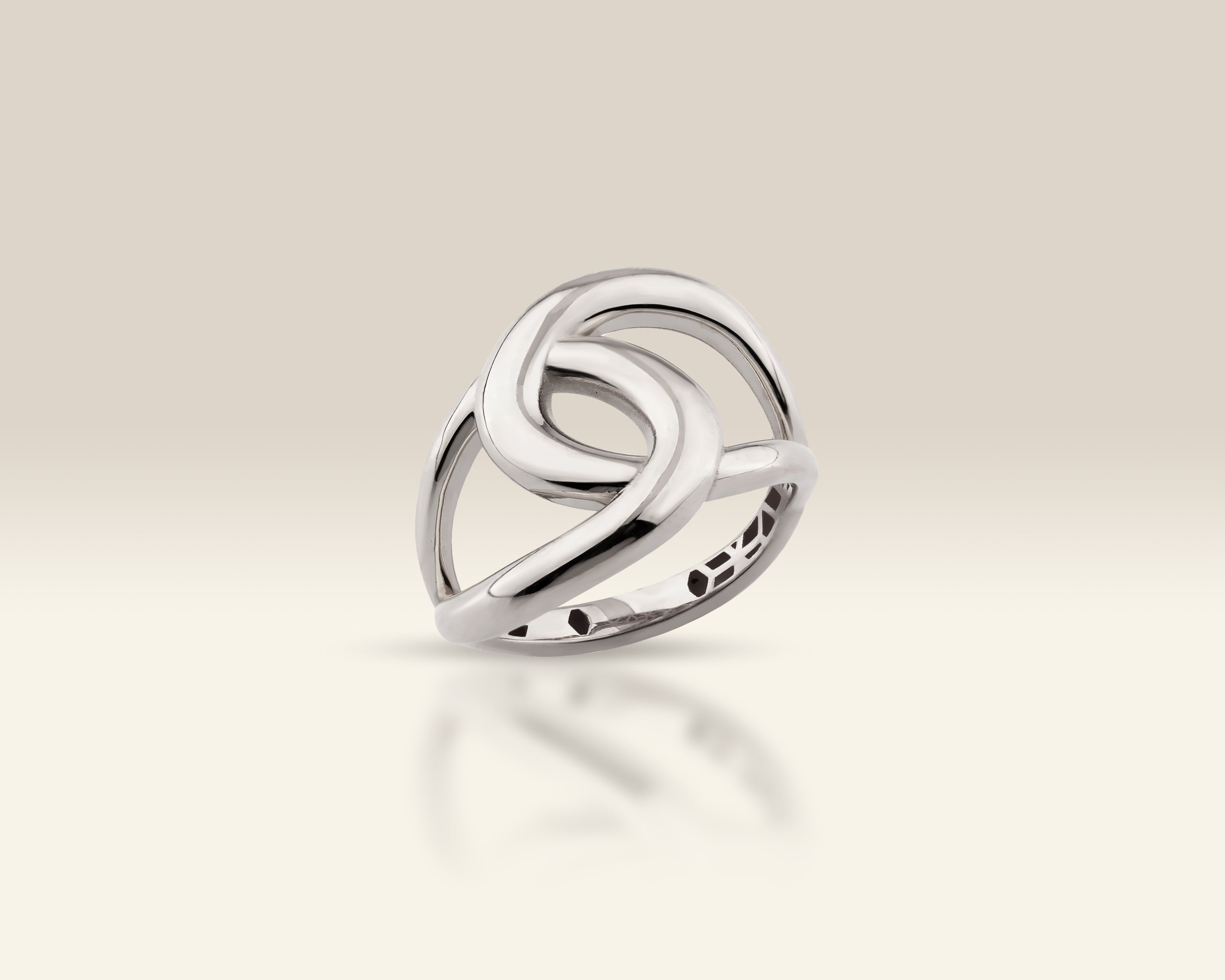 Dainty Gold Loop Bypass Sculptural Ring