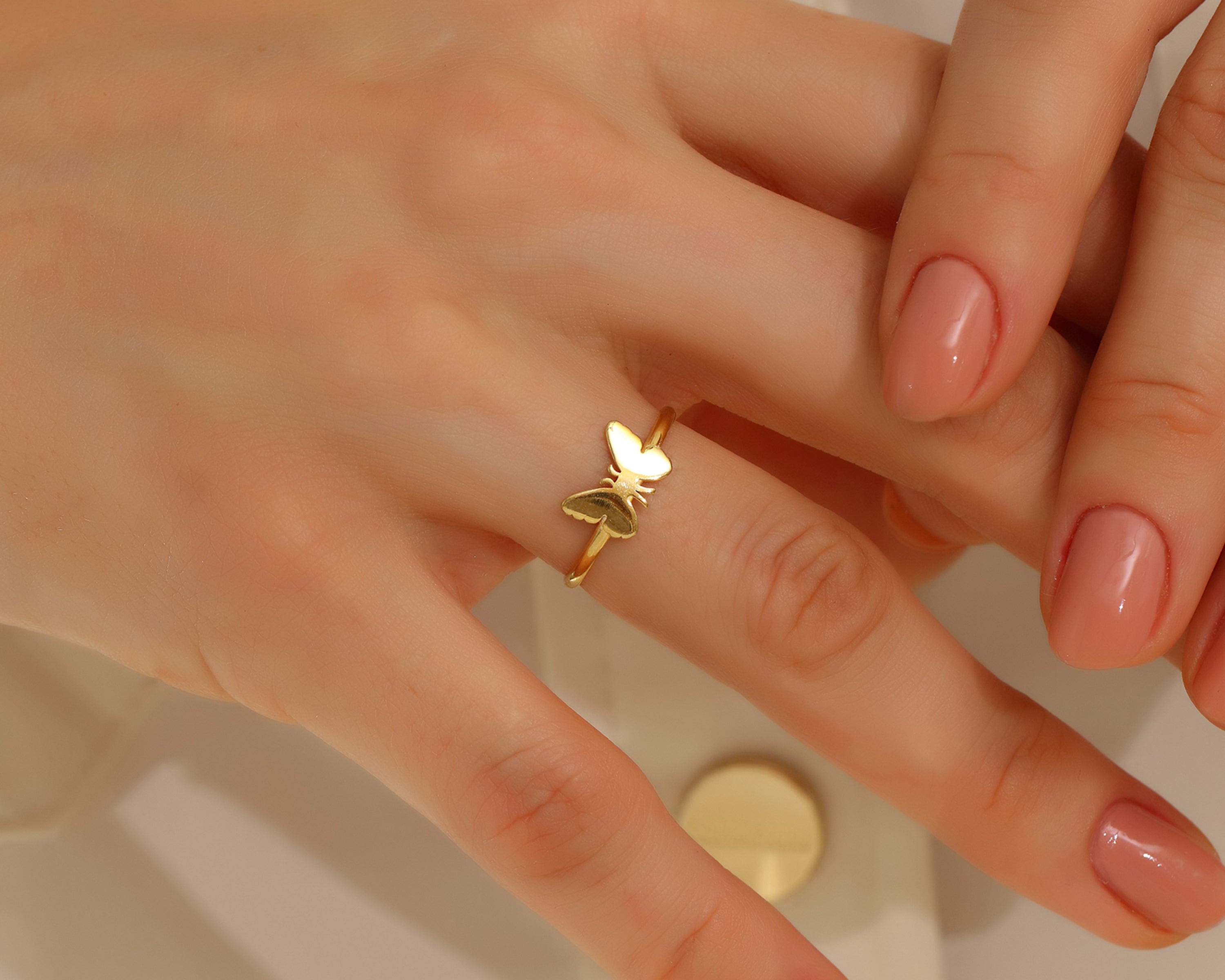 Dainty Butterfly Ring