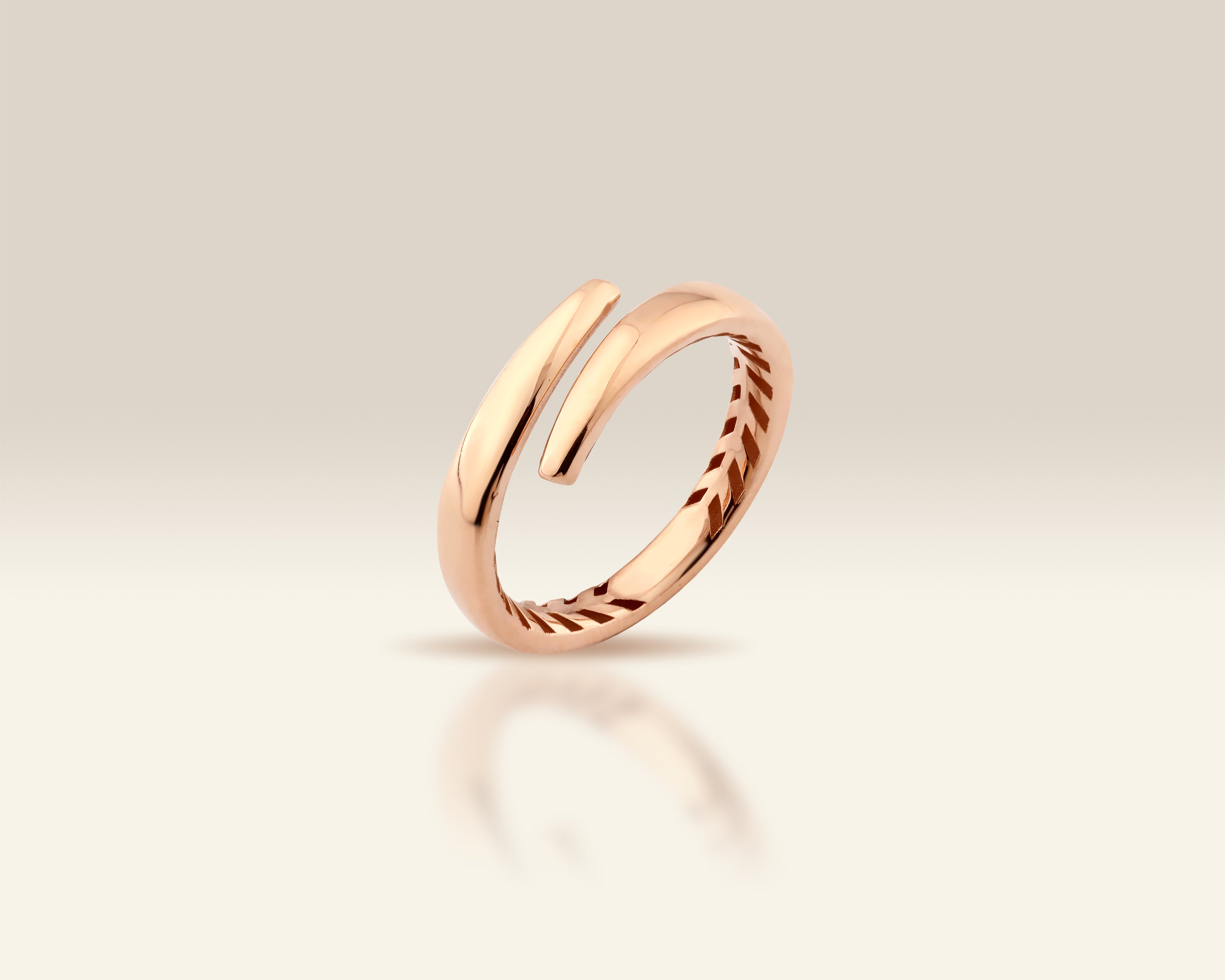Dainty Yellow Solid Gold Claw Ring