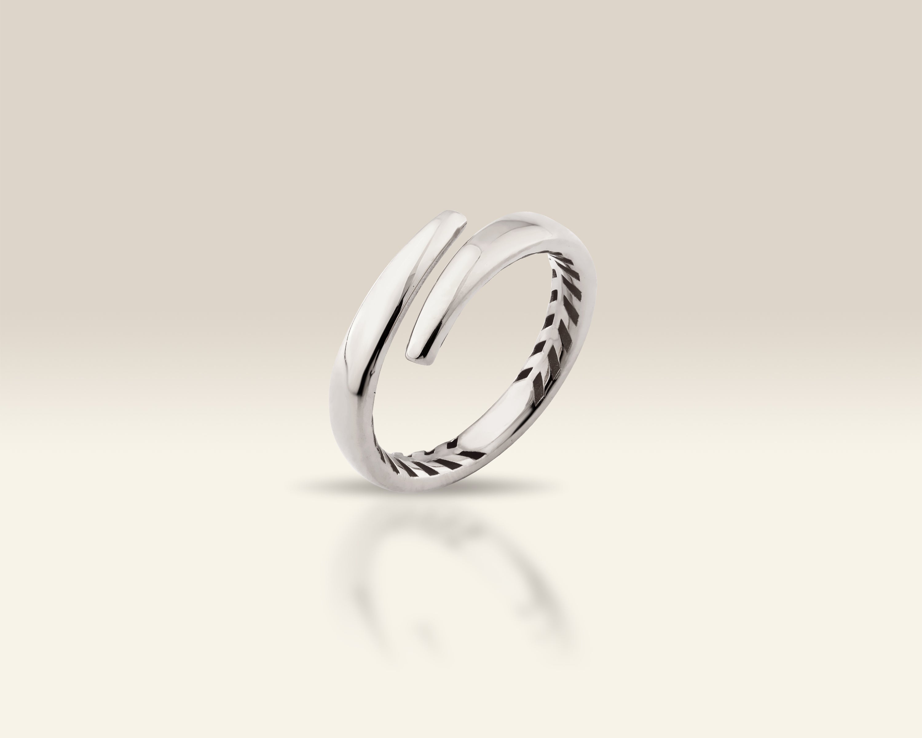 Dainty Yellow Solid Gold Claw Ring