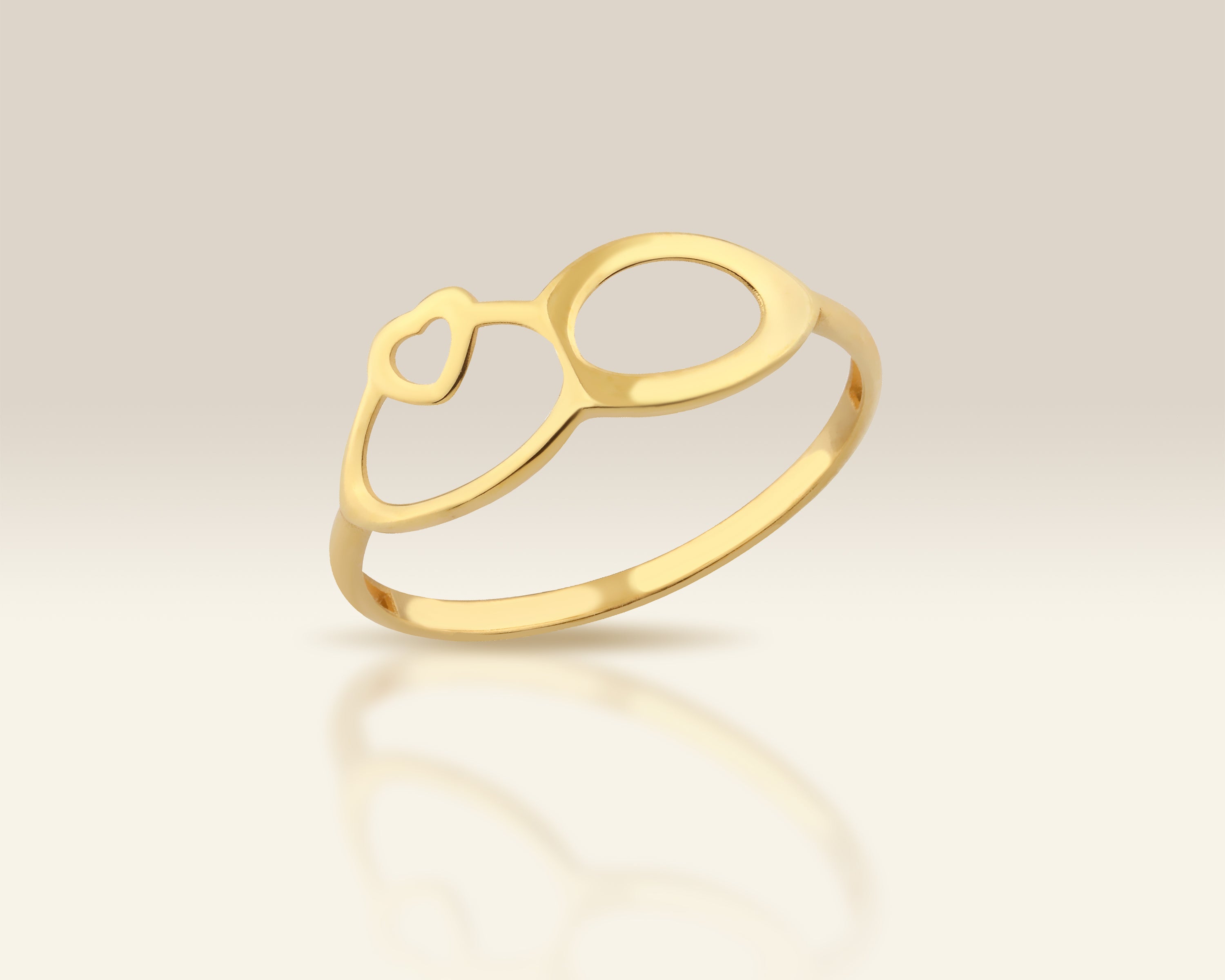 Glasses Heart Ring