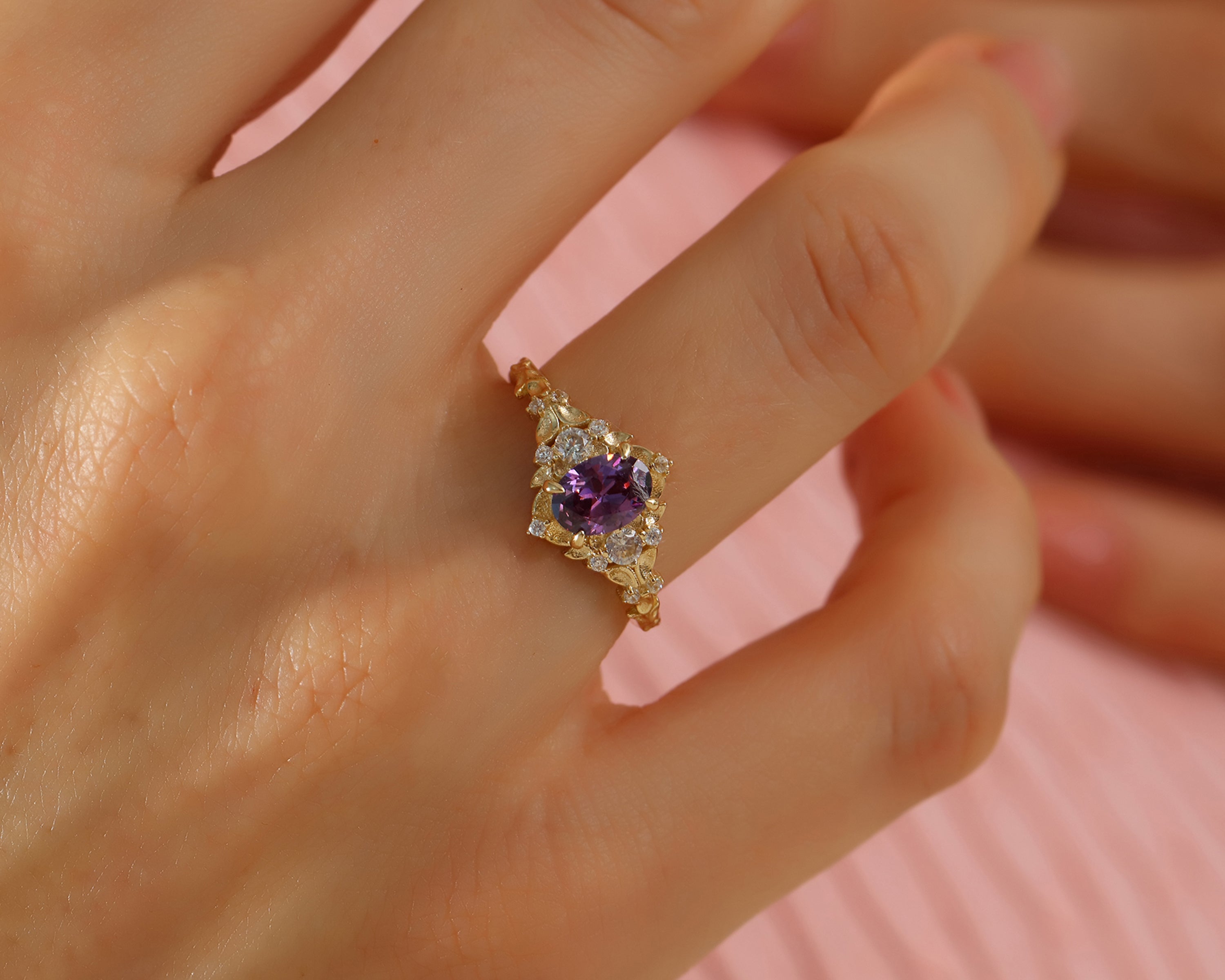 Gold Amethyst Ring