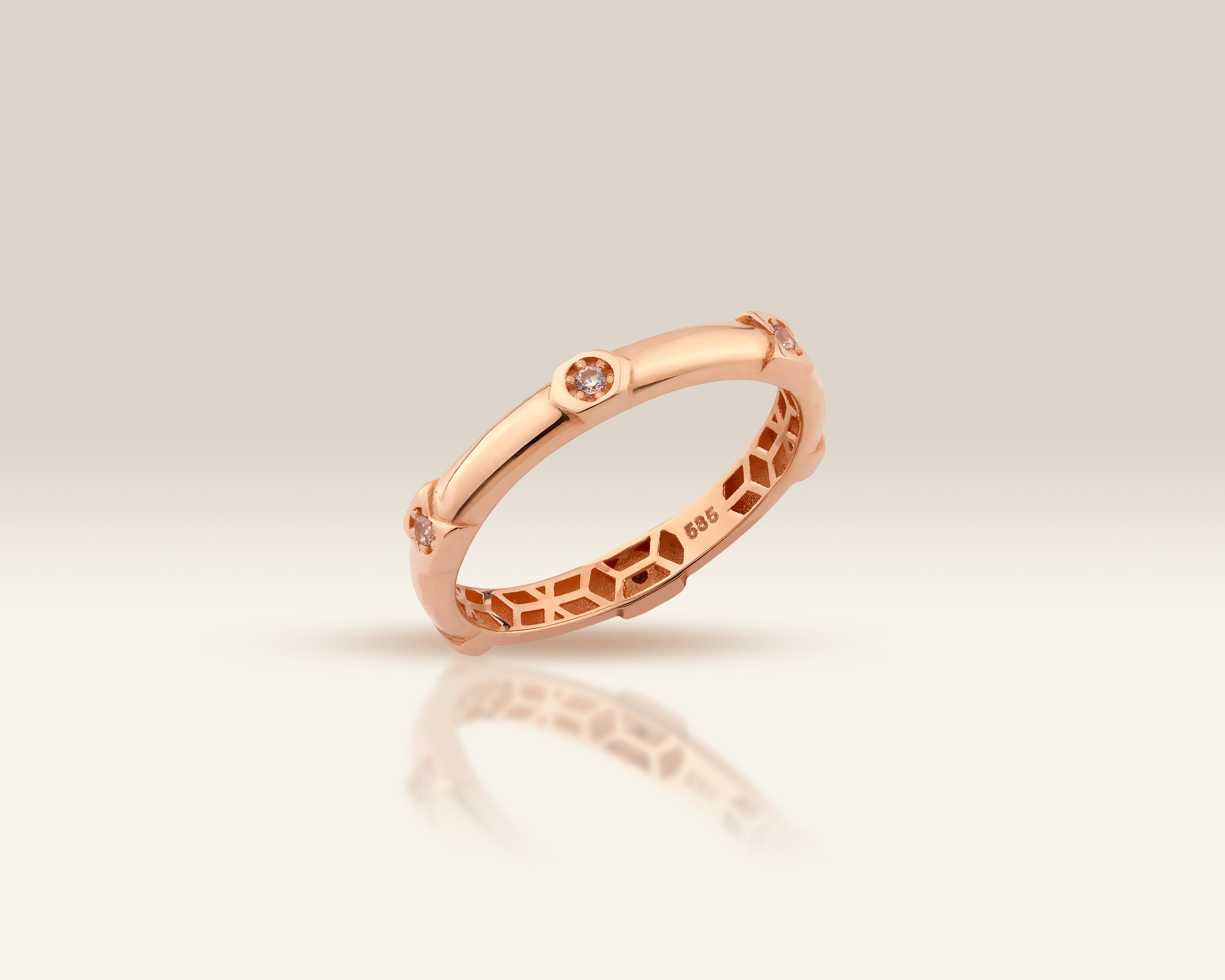 Gold Pentagon Band Ring