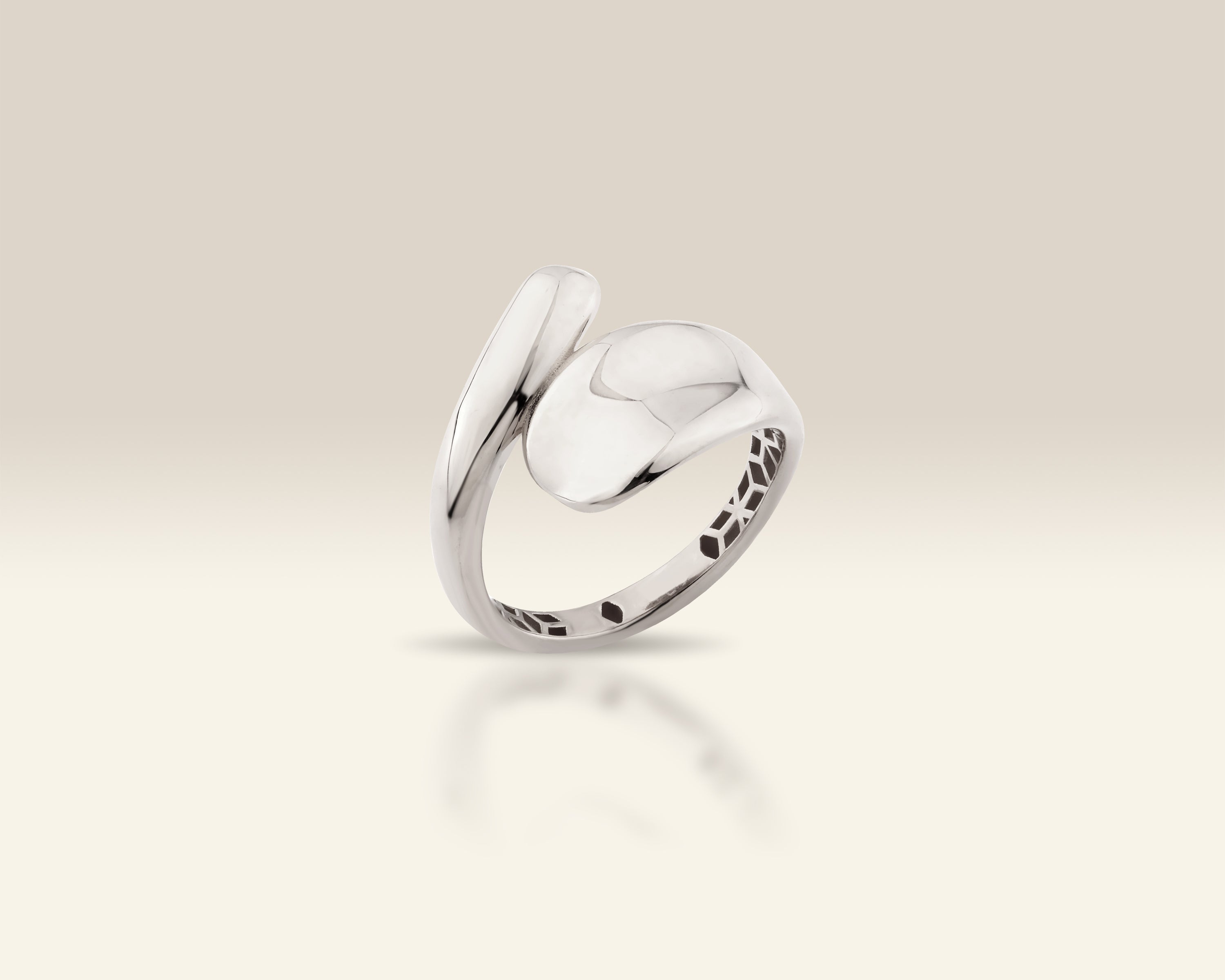 Bold Sculpted Gold Bypass Stacking Ring