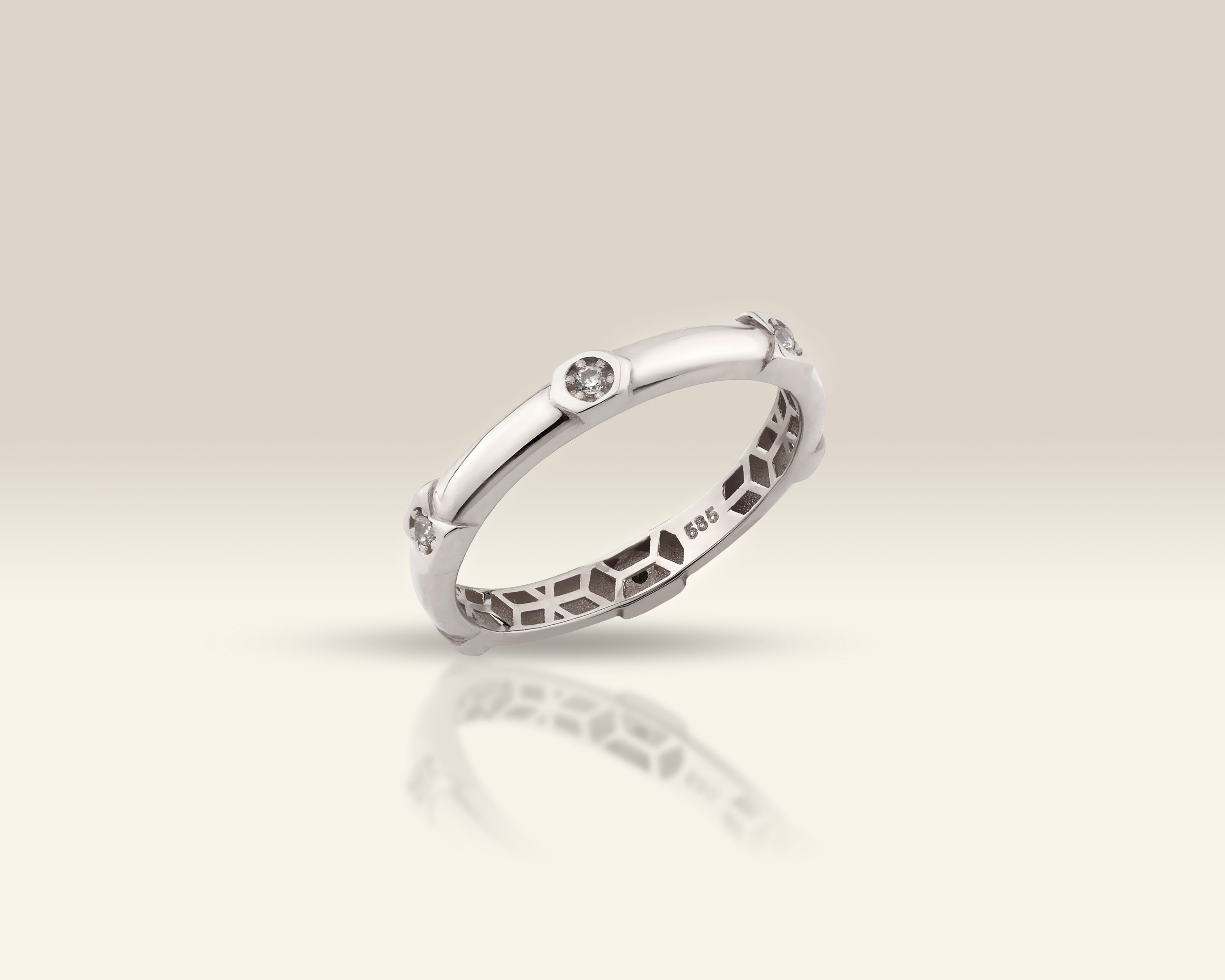 Gold Pentagon Band Ring